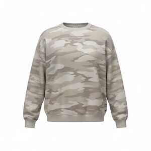 American Eagle Tan Camo Oversized Sweatshirt, Crewneck Size XS